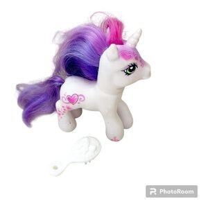 G3 Sweetie Belle Unicorn My Little Pony + Brush Hasbro 2006 Bundle and Save